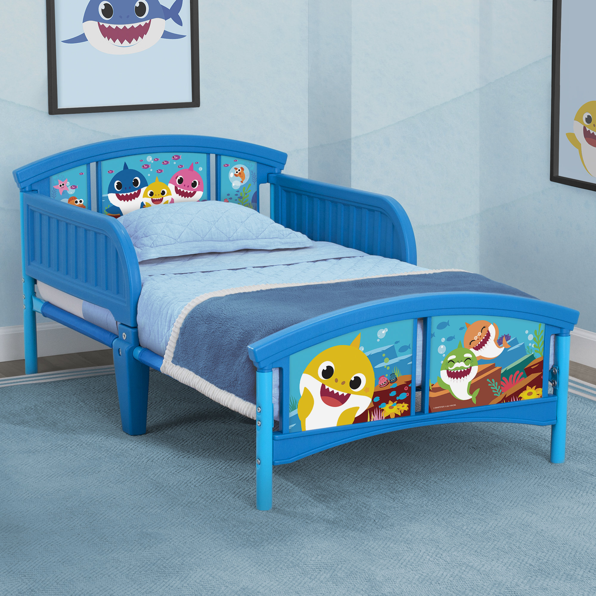 Baby shark toddler bed set online